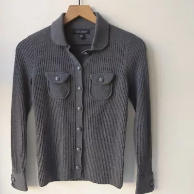 Banana Republic Merino Wool Cardigan Sweater Dark Gray Women's XS • $25