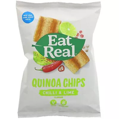 Eat Real | Quinoa Chilli & Lime Chips | 24 X 30g • £25.84