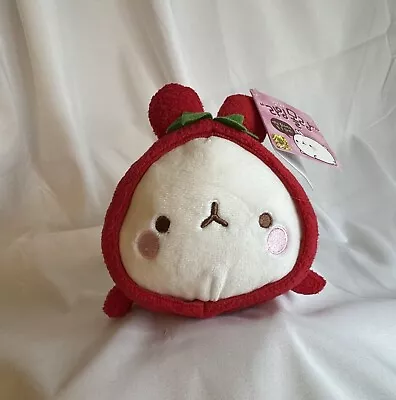 NWT MOLANG Strawberry Cat Anime Kawaii Fruit Plush Stuffed Toy With Tag HTF • $19