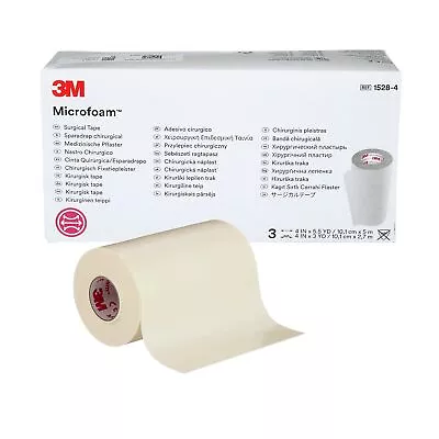3M™ Microfoam™ Surgical Tape 1528-4 4 Inch X 5 1/2 Yard (10cm X 5m) Stretche... • $43.54