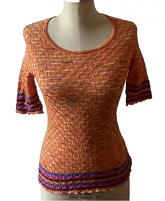 M Missoni Short-Sleeve Sweater Top M By Missoni Sz 44 US 8 • $34