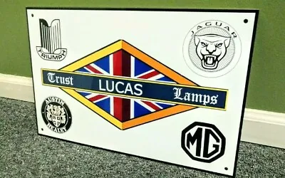 Lucas Lamps Large Sign Triumph Jaguar MG Austin Healey • $28