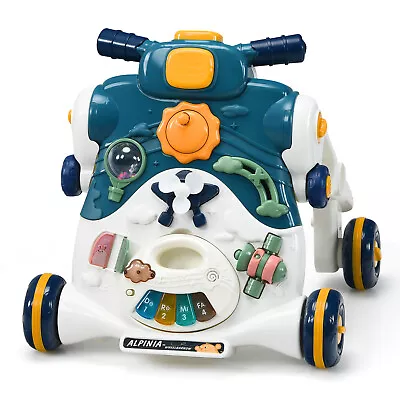 3-in-1 Baby Sit-to-Stand Walker Kids Activity Center W/ Music & Lights Function • $55.95