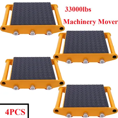 $515.01 • Buy 4pcs 15T Industrial Machinery Mover Dolly Skate Roller Heavy Duty Cargo Trolley
