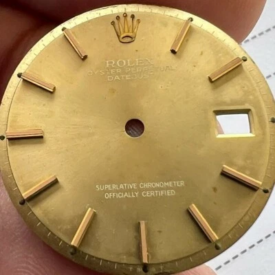 £823.76 • Buy Vintage Rolex Datejust Turnograph 1625 Dial Golden Color 100% Genuine #1508