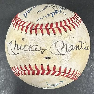 HOF 500 HR 3000 Hits Signed Baseball 14 Auto Mickey Mantle Joe DiMaggio Mays PSA • $1599.99