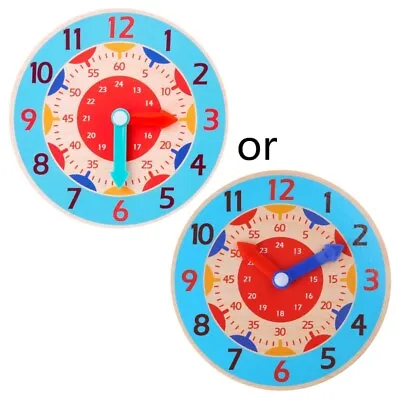 Teaching Clockface Sensory Toy Board Kids Brain Developmental For Time Learning • £4.19