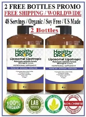 2 Bottles - LIPOTROPIC LIQUID MIC VITAMIN B COMPLEX AMINO ACIDS FAT BURNER 2026 • $49.99