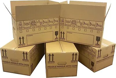 20 X STRONG LARGE QUALITY  Cardboard House Moving Boxes - Removal Packing Box • £19.99
