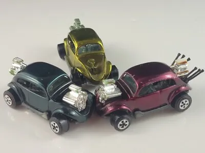 VINTAGE--- Original Johnny Lightning Topper “ VW BUG BOMB “ LOT OF 3 Colours HTF • $129.95