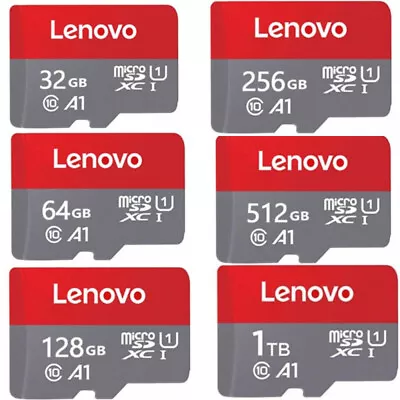 £5.99 • Buy Lenovo Micro SD Card 32GB 64GB 128GB 256GB 512GB 1TB Class 10 SDXC Memory Card