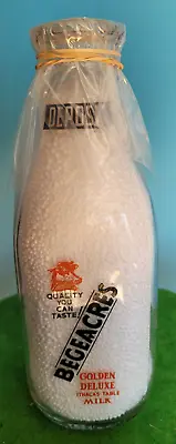 Milk Bottle: Begeacres Guernsey Dairy/ Ithaca NY/ Quart • $9.50