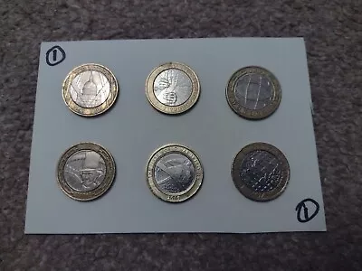 Set 1 - D - Two Pound Coin Job Lot Circulated.  £2 X 6  £2 Pound Coins • £15.49