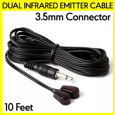 10 FT Dual IR Emitter Cable For Infrared Signal Extender 3.5mm Eye Blink Sensor • $8.19
