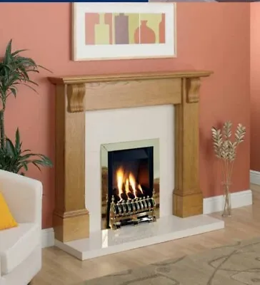 Durham Oak Fire Surround Traditional Corbel Mantlepiece Fireplace • £99.99