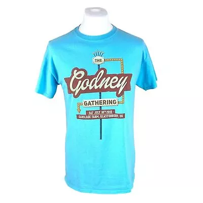 Festival T Shirt Blue Medium UB40 Glastonbury 2014 Music Concert T Shirt Graphic • £22.50