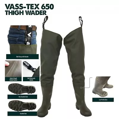 Vass-Tex 650 Thigh Waders With Low Profile Boot • £54.95