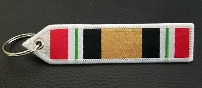 OIF OPERATION IRAQI FREEDOM Medal Ribbon Double Sided Embroided Keychain USA • $8.95