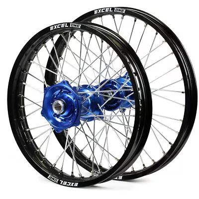 Yamaha YZ125 2008 - 2023 Wheel Set Black Excel Rims Blue Talon Hubs 21/18x2.15 • $1099