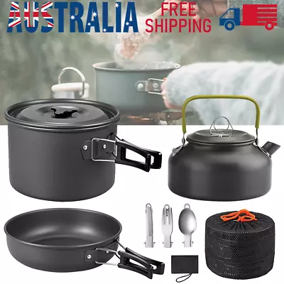 $29.59 • Buy Camping Cookware Set Outdoor Hiking Cooking Pot Pan Portable Picnic