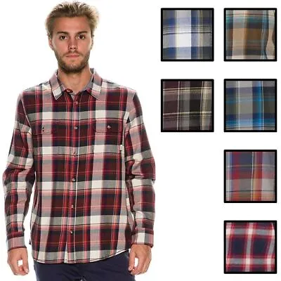 Vans Off The Wall Men's Long Sleeve Plaid Flannel Chest Pocket Button Up Shirt • $29.99