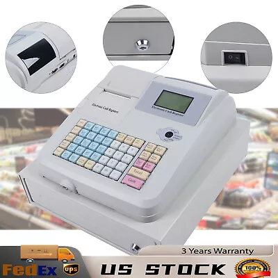 Electronic Cash Register POS Digital LED Display With 48 Keys And Cash Drawer • $172.90