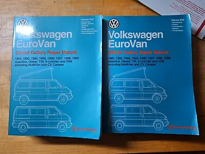 Vw Eurovan Service Manual Set/ Bentley#vv99 Vol1 And Vol2. 92-99 • $220