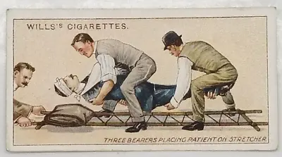 Wills's First Aid PATIENT ON STRETCHER Medical Vintage Cigarette Card #24 • $7.95