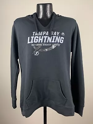 Women's Majestic Tampa Bay Lightning Black Attacking Line Fleece Hoodie NWT M • $24