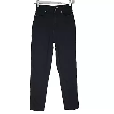 H & M Divided  Skinny Jeans Size 2 Dark Wash Black Stretch Denim 24x26 • $9.09