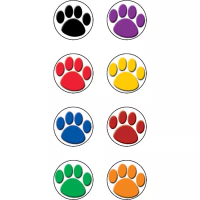 Teacher Created Resources Colorful Paw Prints Mini Stickers 3/8  Pack Of 528 • $8.29