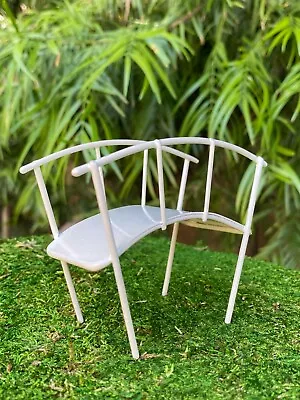 Miniature Dollhouse FAIRY GARDEN Furniture ~ Cream Metal Bridge ~ Buy 3 Save $6 • $7.80