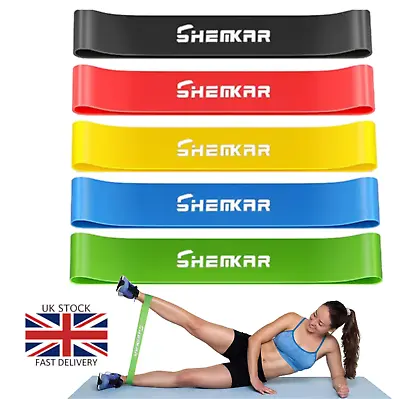 5-piece Set Resistance Bands Exercise Sports Loop Fitness Home Gym Yoga Latex UK • £2.99