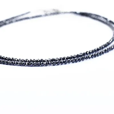 $59.99 • Buy 2mm Elegant Black Diamond Necklace-Certified Earth Mined- Unisex. Great Gift