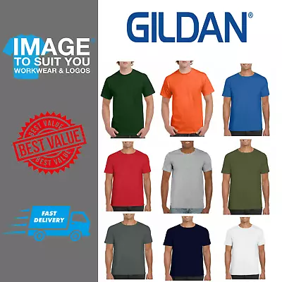 Gildan 5000 Heavy Cotton T Shirt Plain Short Sleeve Casual Cotton Top Pack 1 3 5 • £11.99