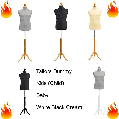 Kids Child Baby Tailors Dummy Dressmakers Bust Retail Display Fashion Mannequin • £40.34