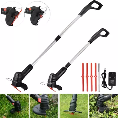 Garden Battery Cordless Strimmer Electric Grass Lawn Edger Cutter Trimmer UK • £21.95