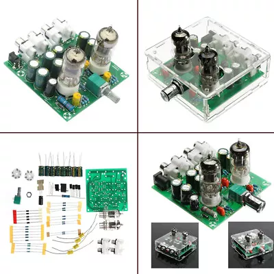 6J1 Valve Pre-amp Tube PreAmplifier Board DIY KIT AC 12V Headphone Buffer&Case • £11.04