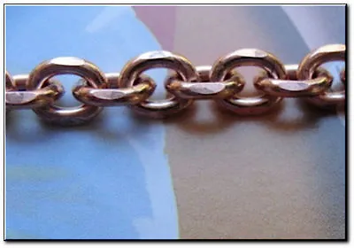 Solid Copper 1/4 Of An Inch Wide Men's 8 Inch Link Bracelet CB603G. • $27