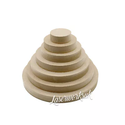 Freestanding Circle Round Blanks - 18mm Thick MDF Wooden Craft Shape 5cm - 40cm • £2.35