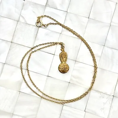 JI Case Eagle Pendant Necklace Chain Gold Tone The Vintage Strand Lot #3257 • $79.99