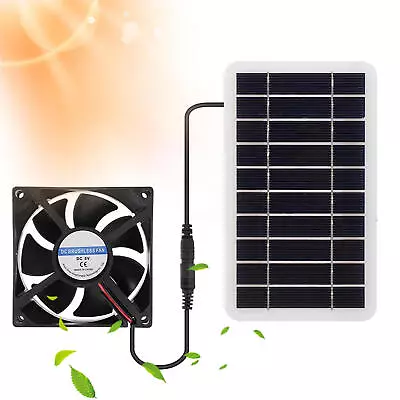 Solar Exhaust Vent Fan With Solar Panel For Greenhouse Pet • $19.52