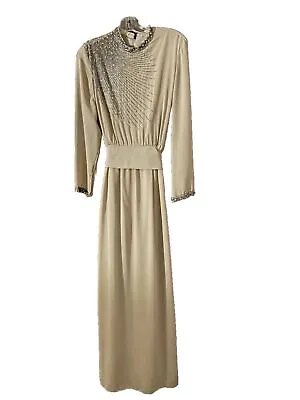 Vintage 1960’s Victoria Royal Ltd Camel/gold Dress UK 16 • $47.55