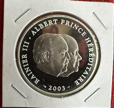 2003 Monaco 10 Euro Prince Albert Silver Coin Proof • $135