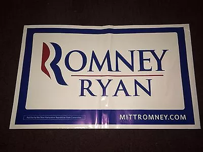 Mitt Romney Paul Ryan 2012 Republican President Campaign All Weather Yard Sign  • $10