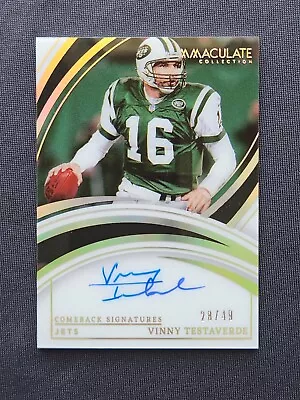 2023 Immaculate Vinny Testaverde 22 Comeback Signatures Auto 28/49 Jets 🔥 • $9.99