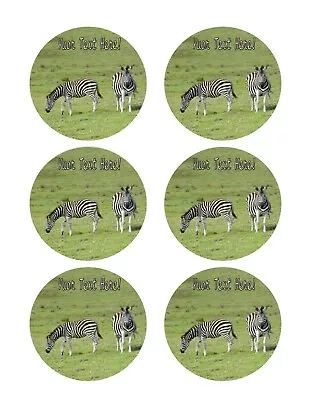 Zebra -Edible Cake Topper Or Cupcake Topper • $8.95