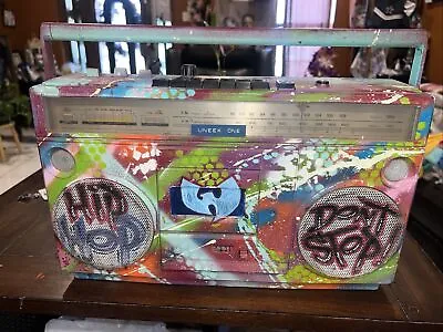 Old School Montgomery Ward Boombox Graffiti Customized 🔥🔥🔥👀 • $250