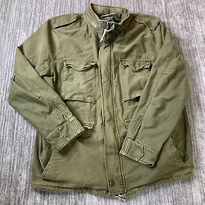 Lucky Brand M-65 Military Field Jacket W/Hood Men’s XXL 2XL Type L-54C Green • $59.95
