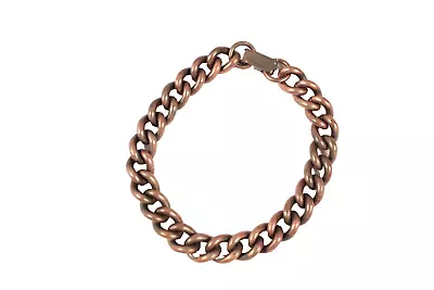 Copper Curb Chain Bracelet Vintage Arthritis Helper 7 Inches 35 Grams • $18.99